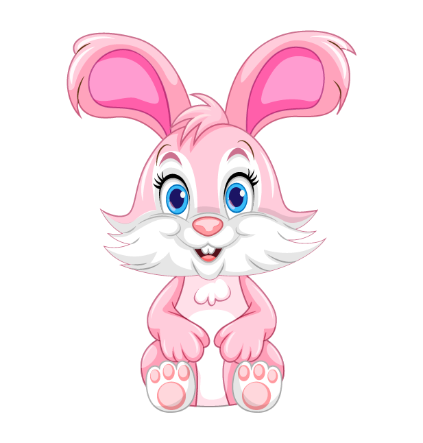 A cute rabbit with long ears